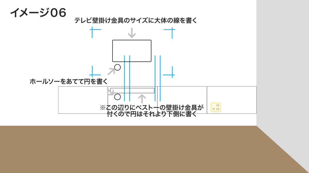 リビングをシンプルモダンにdiyリフォーム 素人がテレビとイケアのベストーを壁掛けにしてみた てふログ